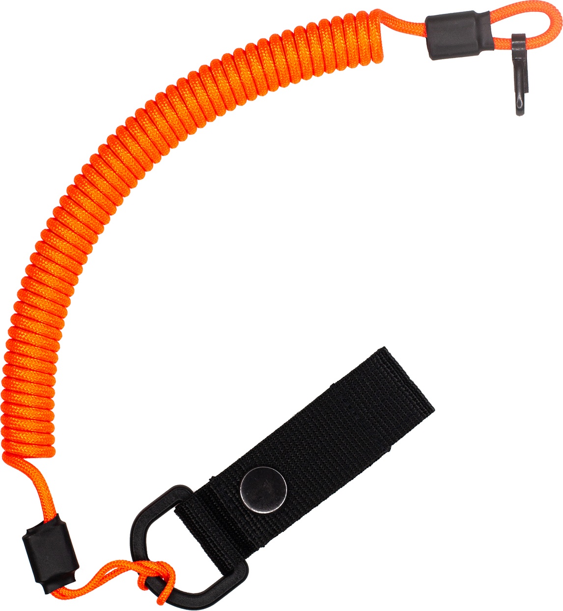 фото Страховочный тренчик из паракорда с креплением на ремень и карабином (neon orange) cord