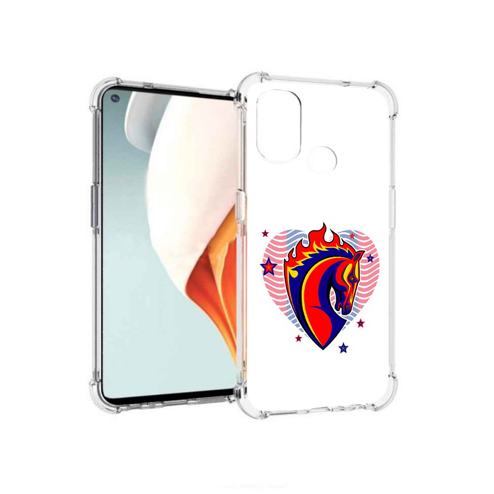 

Чехол MyPads Tocco для OnePlus Nord N100 ФК ЦСЛ Лошадь (PT227045.141.180), Прозрачный, Tocco
