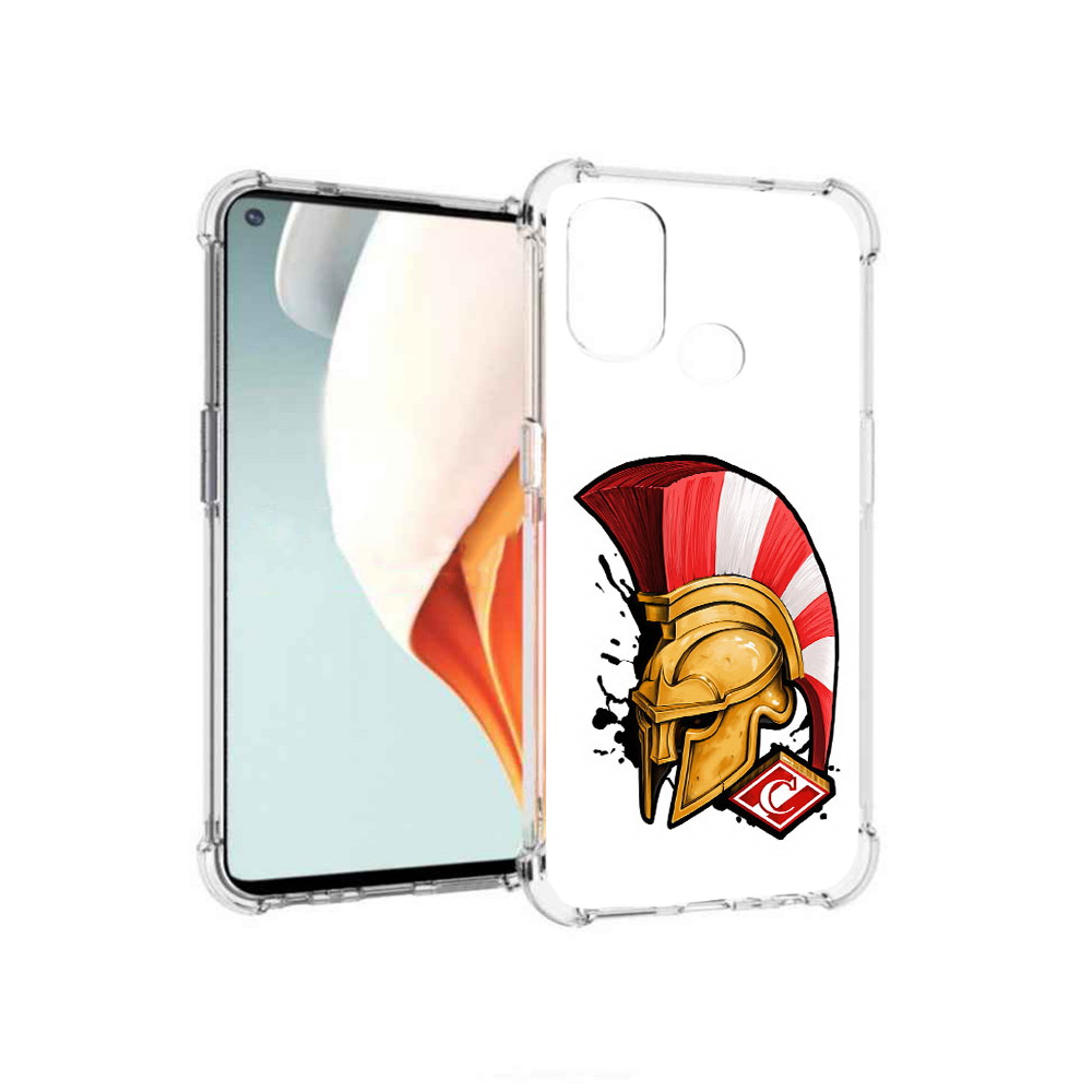 

Чехол MyPads Tocco для OnePlus Nord N100 ФК спартак шлем (PT227045.141.185), Прозрачный, Tocco