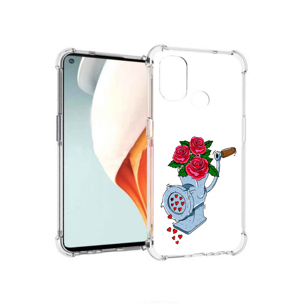 

Чехол MyPads Tocco для OnePlus Nord N100 Цветочные сердца (PT227045.141.199), Прозрачный, Tocco