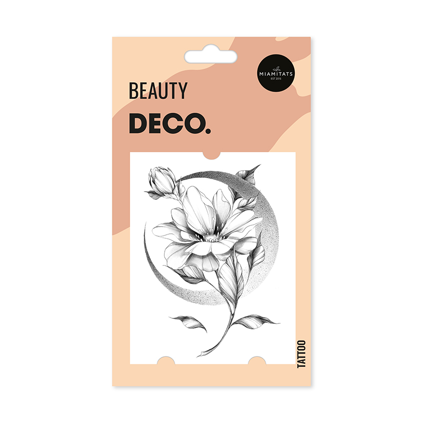 Татуировка для тела DECO. Ubeyko by Miami tattoos переводная Moon flower