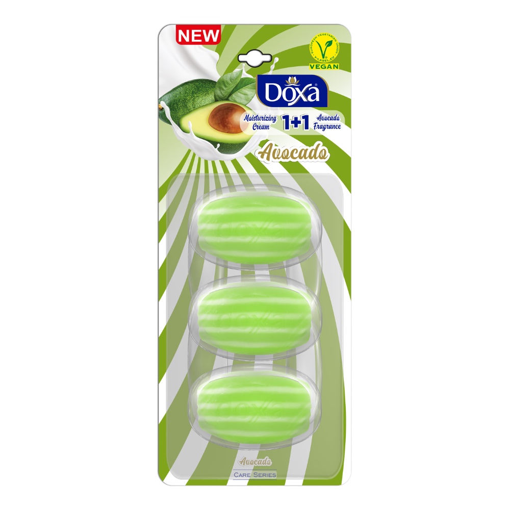 Мыло твёрдое Doxa Care Series Beauty Avocado блистер, 3х90 г