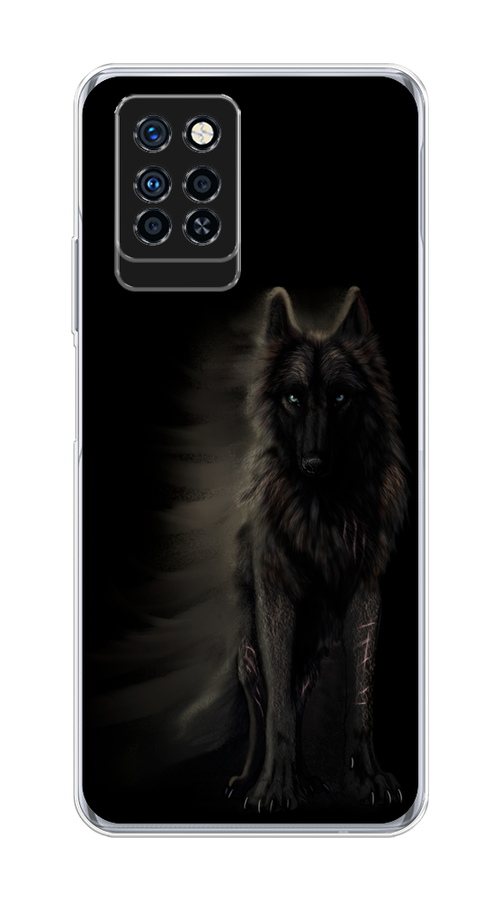 

Чехол на Infinix Note 10 Pro "Туманный волк", Черный, 3100150-1