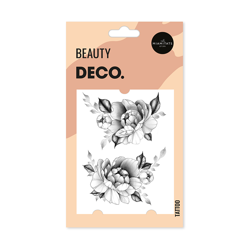 

Татуировка для тела DECO. Ubeyko by Miami tattoos переводная Flower, Черный, Flower