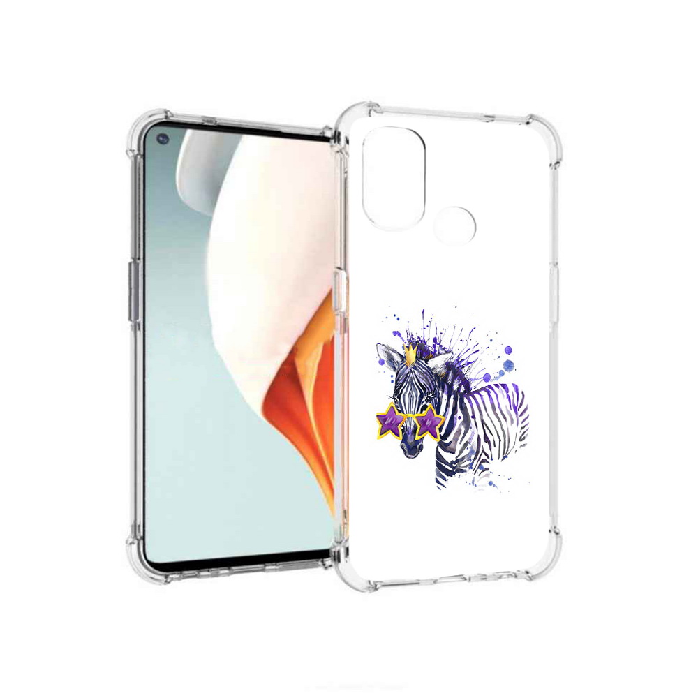 

Чехол MyPads Tocco для OnePlus Nord N100 акварельная зебра (PT227045.141.215), Прозрачный, Tocco