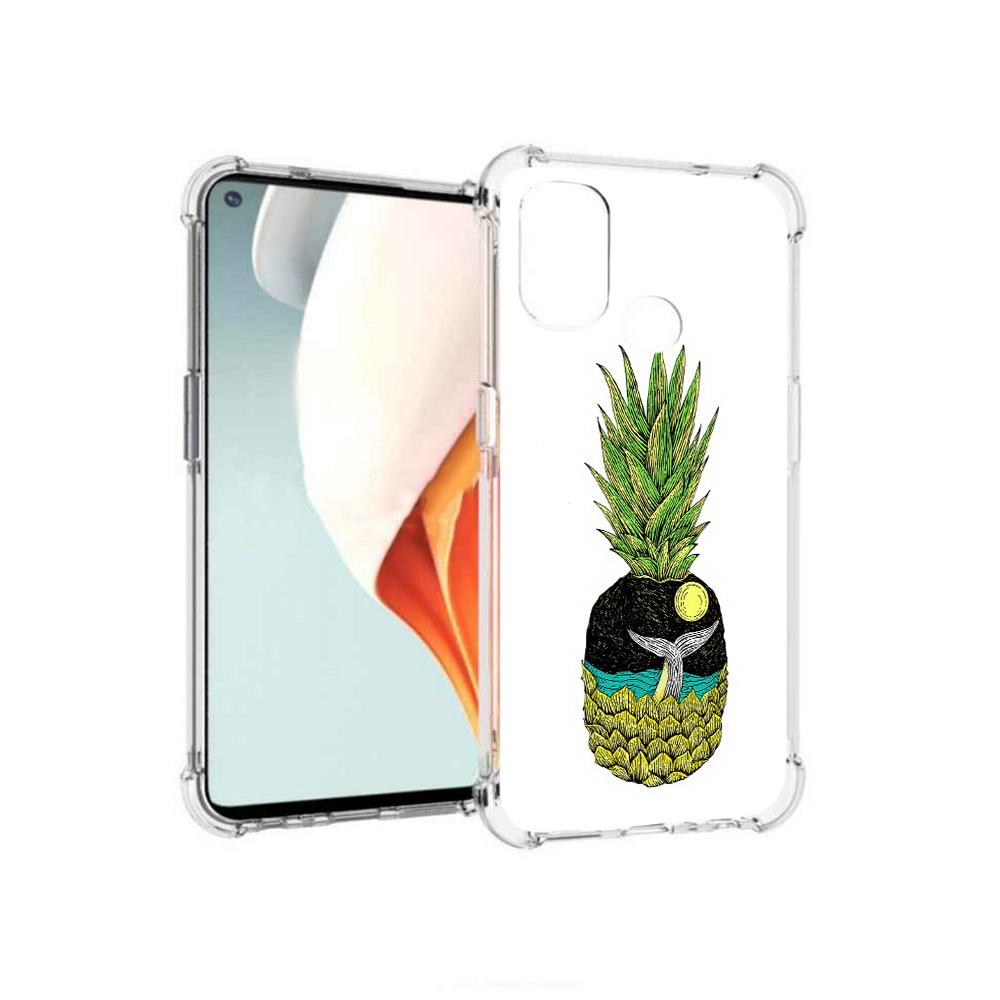 

Чехол MyPads Tocco для OnePlus Nord N100 ананас с китом (PT227045.141.220), Прозрачный, Tocco