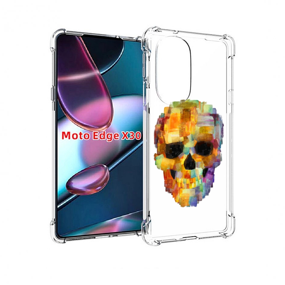 

Чехол MyPads нарисованный череп для Motorola Moto Edge X30, Прозрачный, Tocco