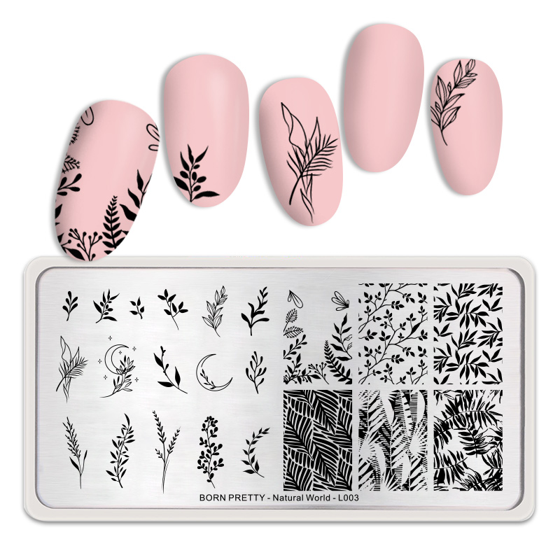 

Born Pretty, Пластина для стемпинга 12*6 см 48709 BP-L003 Natural world, 1 шт, 48709