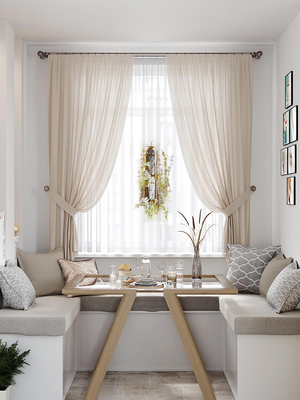 

Комплекты штор AT HOME Фонрит высота 180 см, ширина 145 см, Белый, 550242