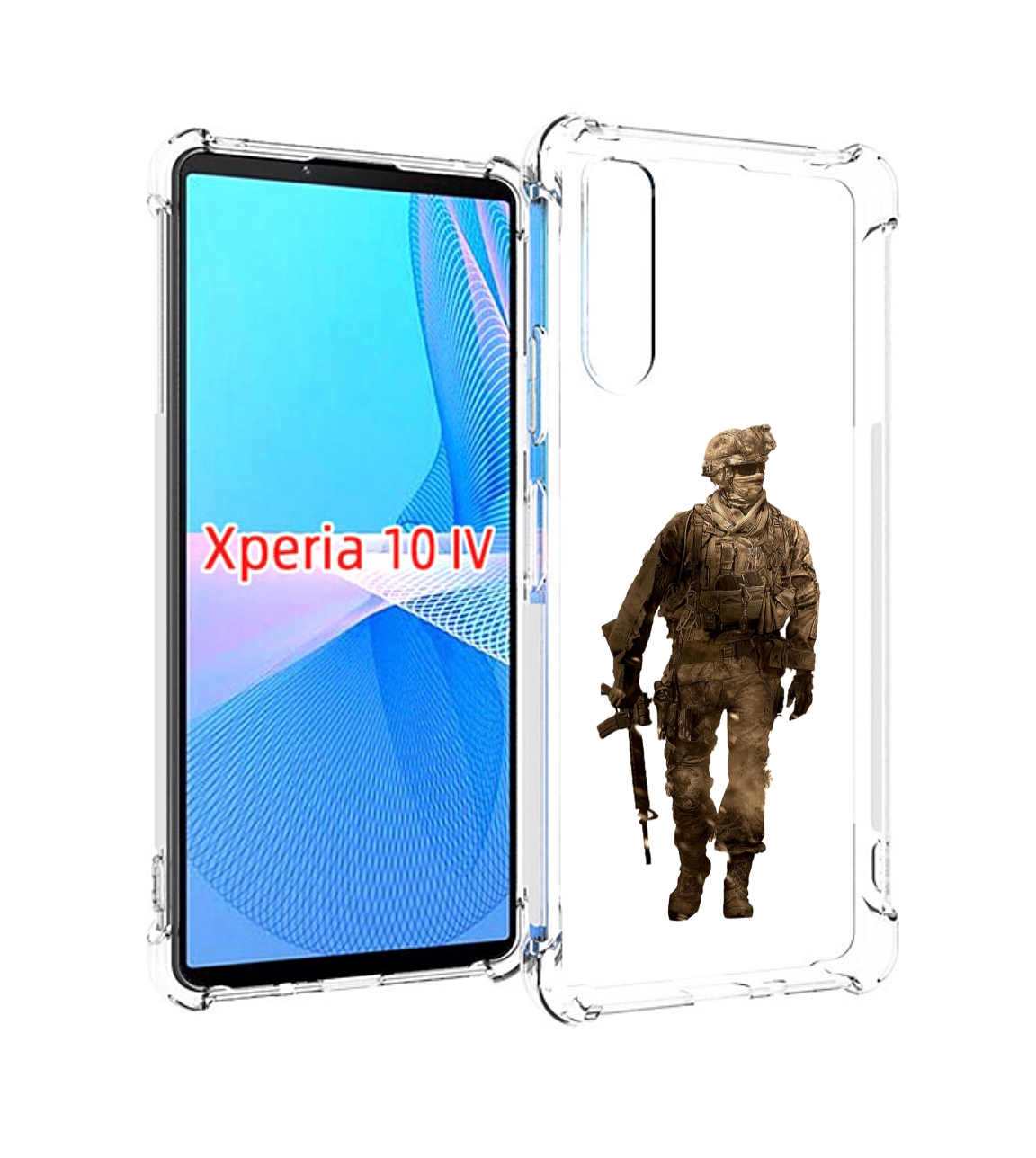 

Чехол MyPads call-of-duty мужской для Sony Xperia 10 IV (10-4), Прозрачный, Tocco