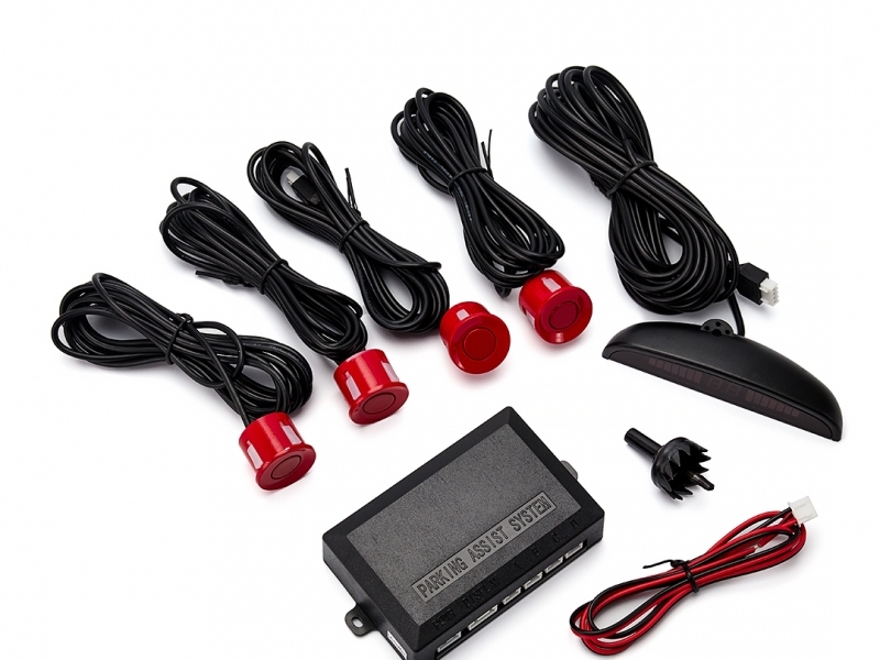 Парктроник SLK 888 LED дисплей 4 датчика (Цвет красный)