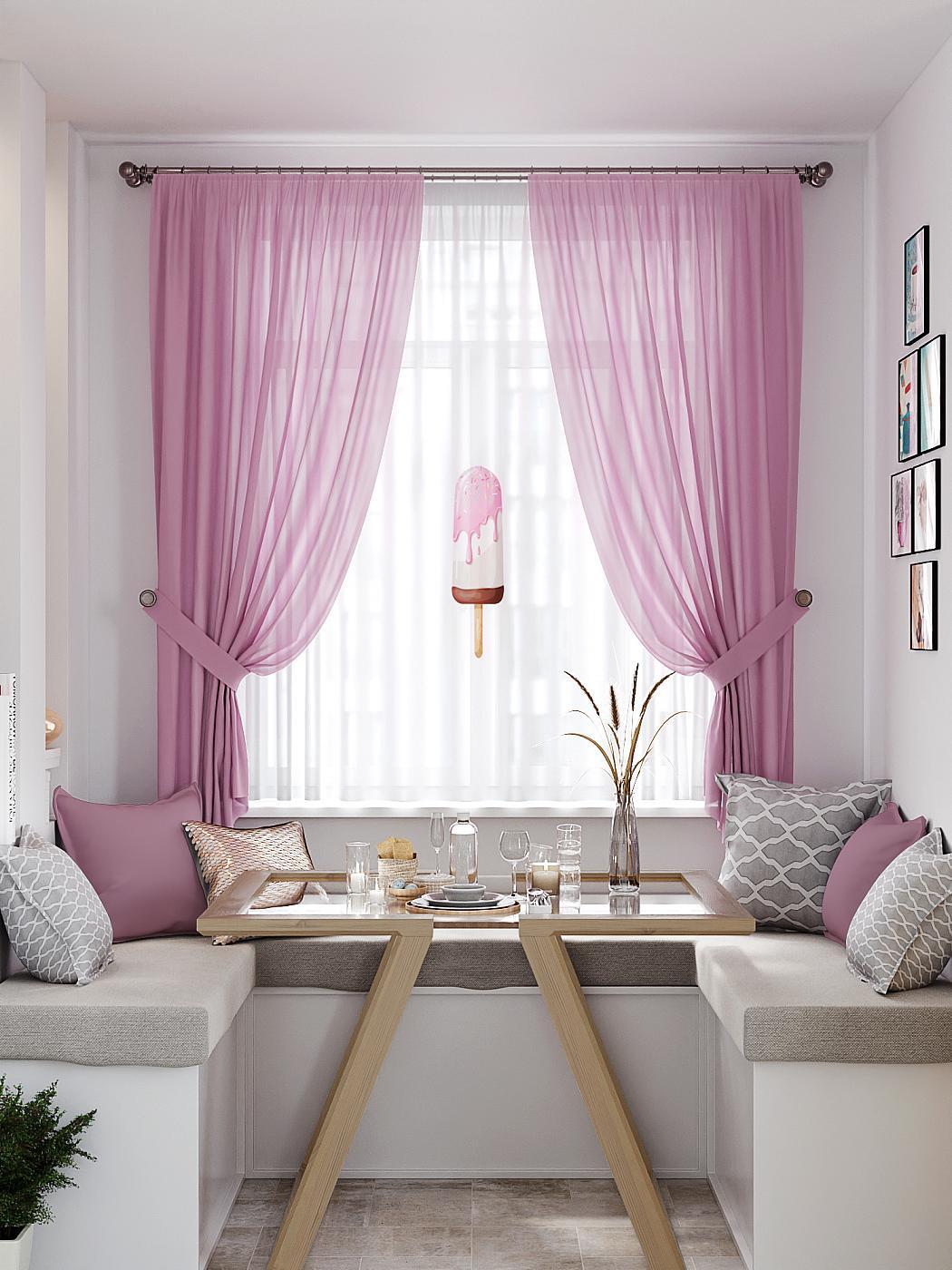 

Комплекты штор AT HOME Эникан высота 180 см, ширина 145 см, Белый, 550356