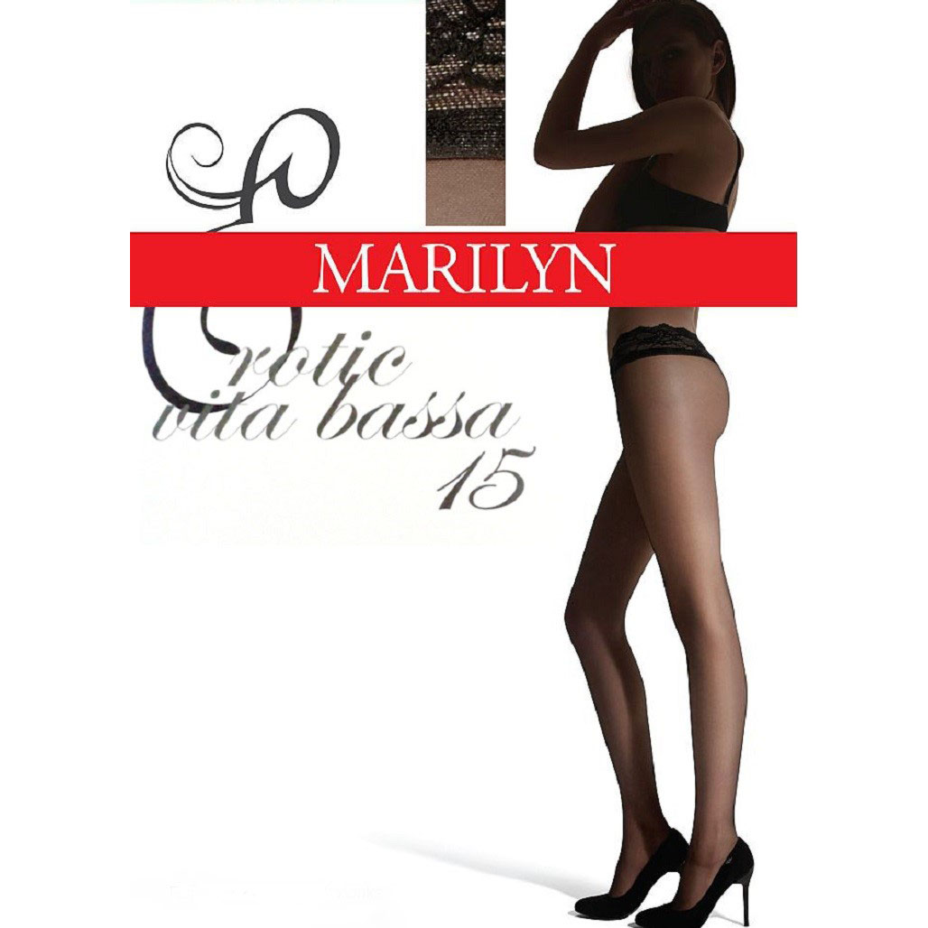 

Колготки женские Marilyn EROTIC VITA BASSA 15 черные L, Черный, EROTIC VITA BASSA 15