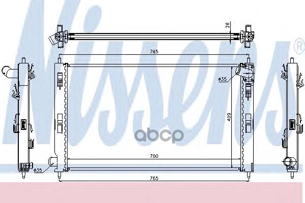 

Радиатор [700X408X26] Nissens 67359