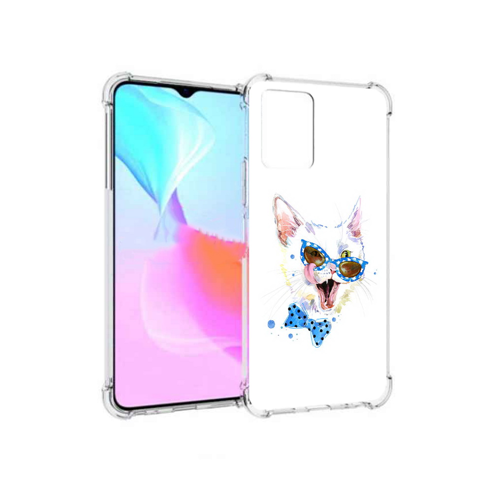 

Чехол MyPads Tocco для Vivo Y33s белый кот (PT226981.417.229), Прозрачный, Tocco