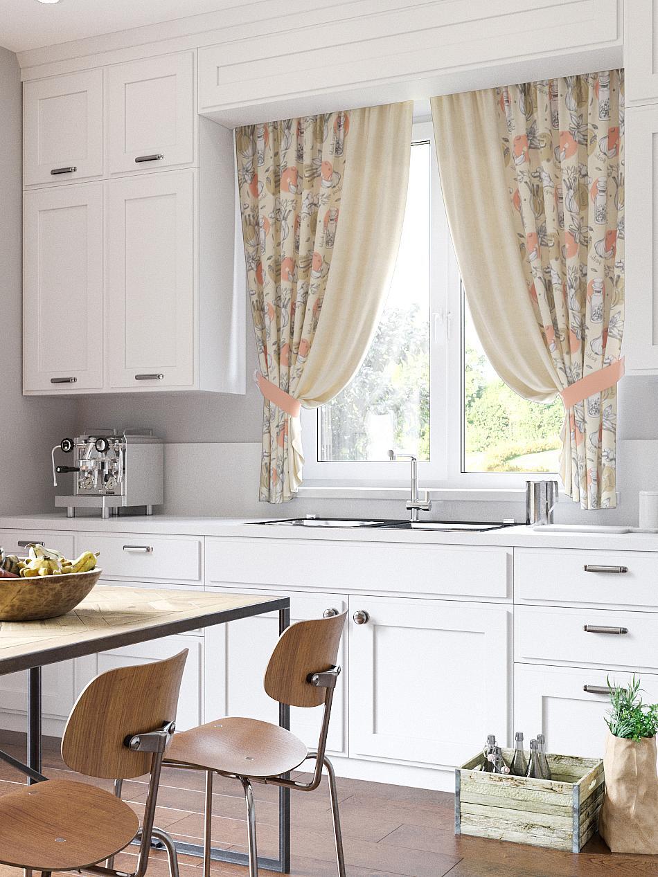 

Комплекты штор AT HOME Йоши высота 180 см, ширина 150 см, Бежевый, 920123