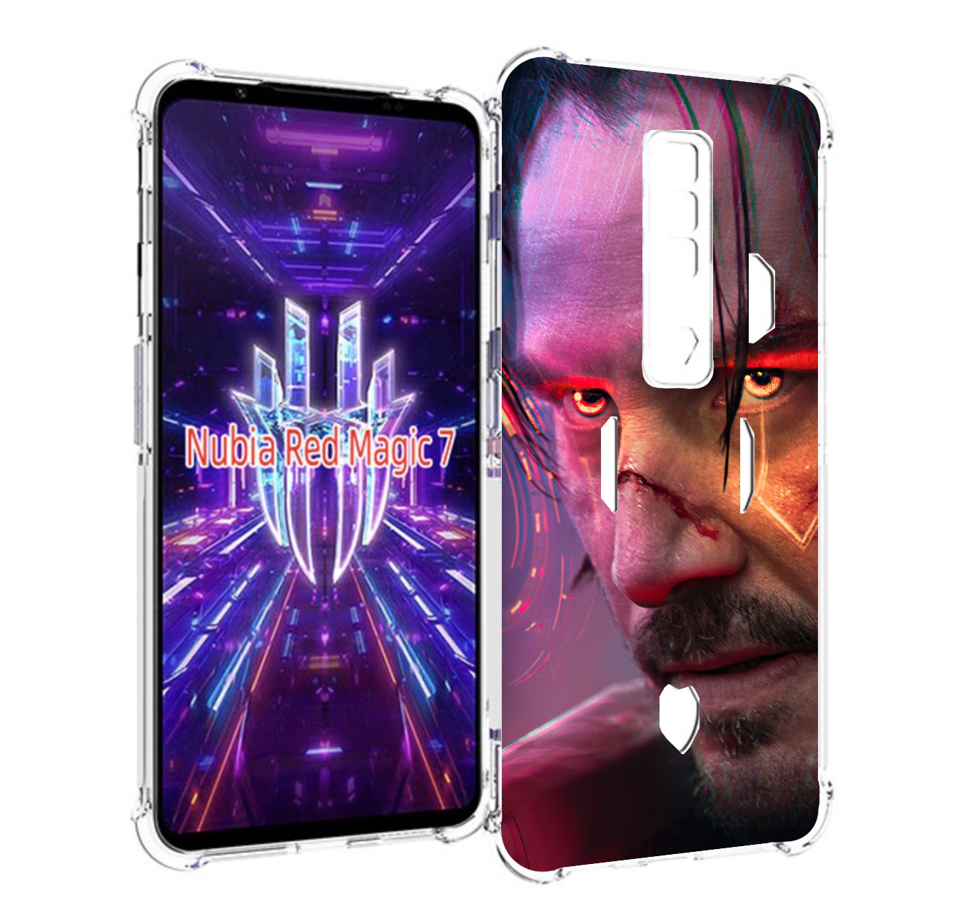 

Чехол MyPads cyberpunk 2077 Джонни Сильверхенд для ZTE Nubia Red Magic 7, Прозрачный, Tocco
