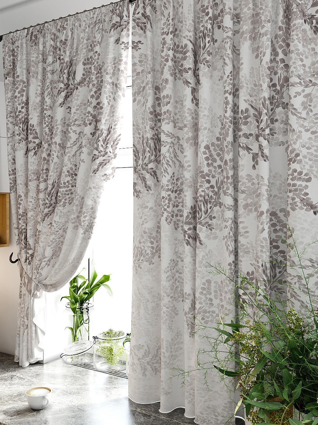

Комплекты штор AT HOME Олирна высота 180 см, ширина 150 см, Белый, 920432