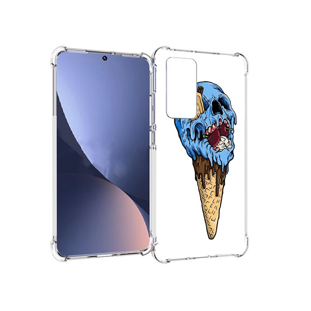 

Чехол MyPads Tocco для Xiaomi 12 мороженное череп (PT226952.288.484), Прозрачный, Tocco