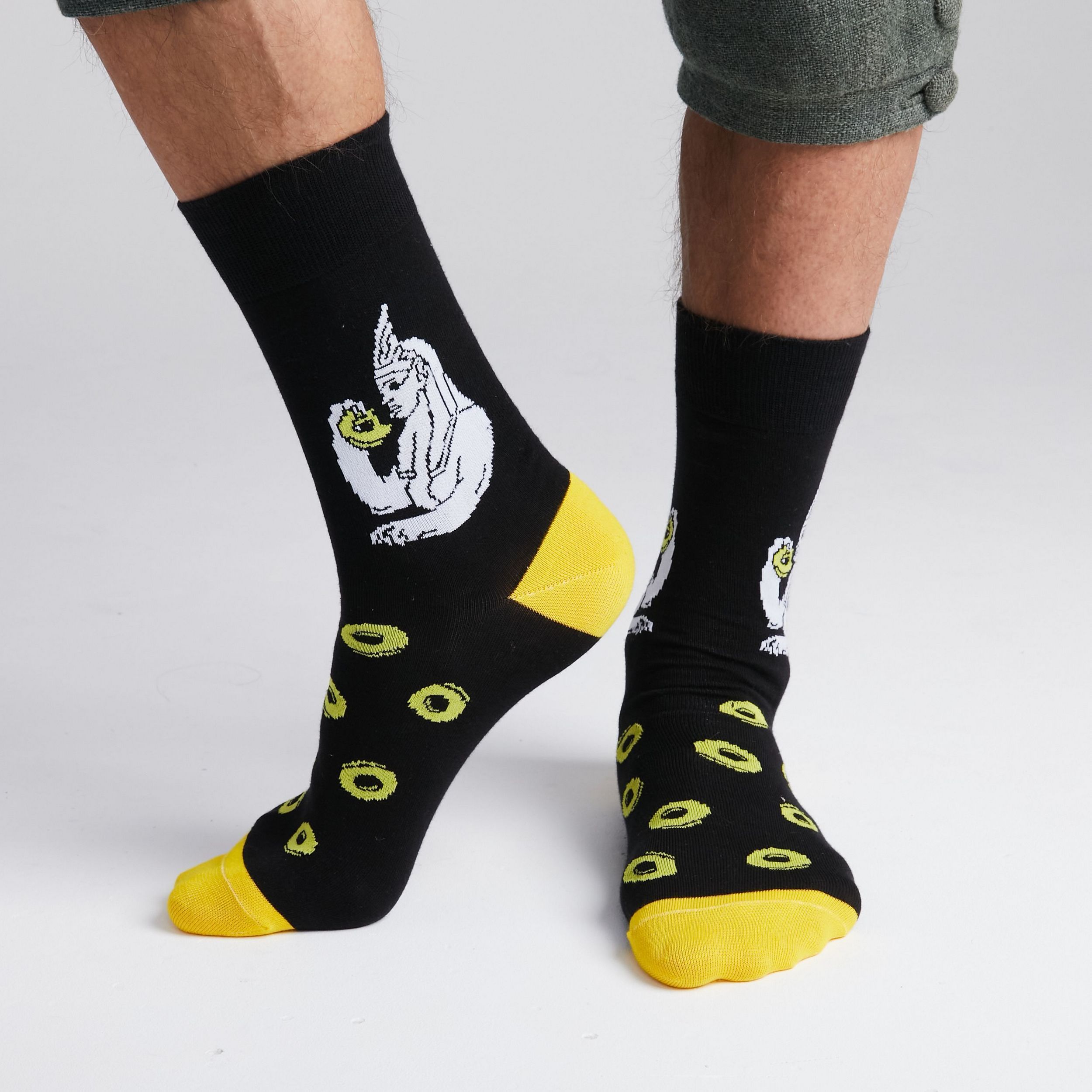 

Носки St. Friday Socks SPB-1007-19 разноцветные, Желтый;черный, SPB-1007-19