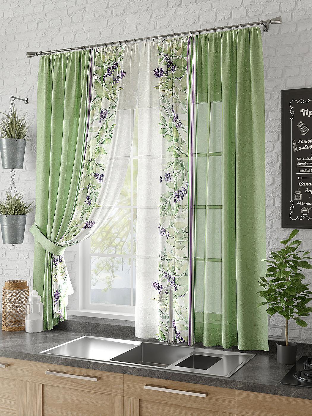 

Комплекты штор AT HOME Абелин высота 180 см, ширина 150 см, Белый, 930315