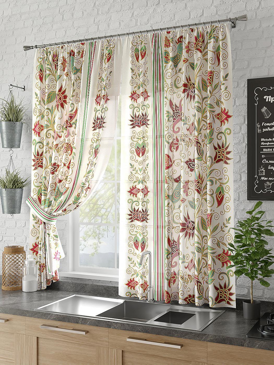 

Комплекты штор AT HOME Ноэлин высота 180 см, ширина 150 см, Белый, 930329