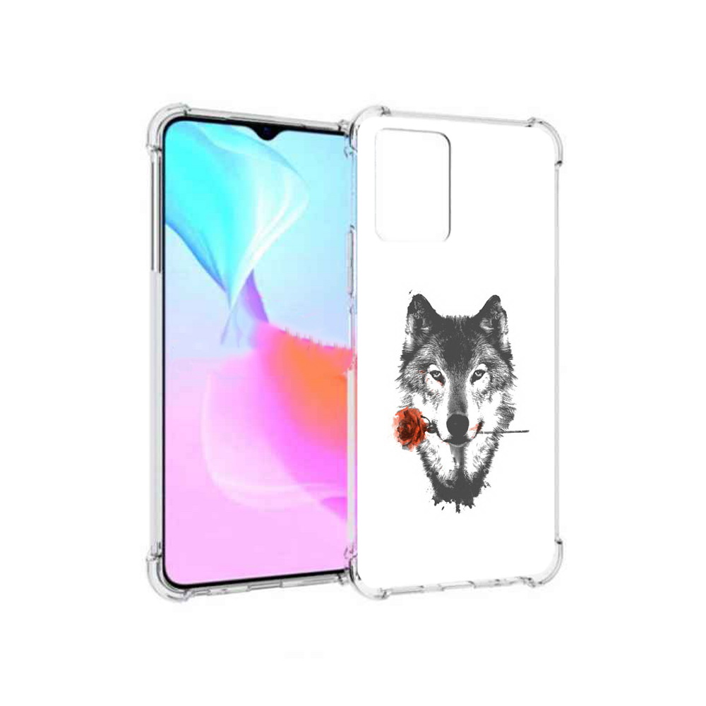 

Чехол MyPads Tocco для Vivo Y33s волк с розой (PT226981.417.270), Прозрачный, Tocco