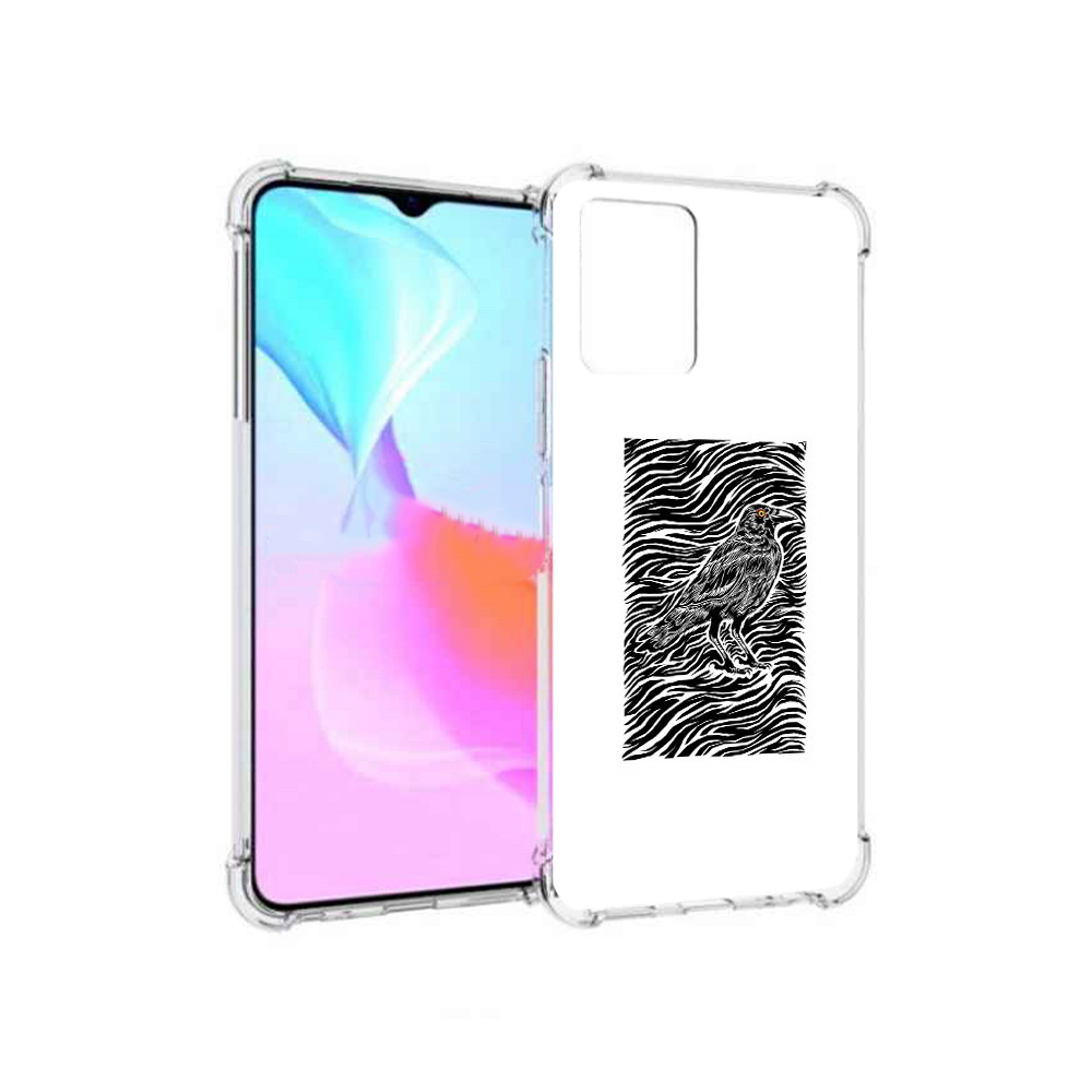 

Чехол MyPads Tocco для Vivo Y33s ворон в абстракции (PT226981.417.272), Прозрачный, Tocco