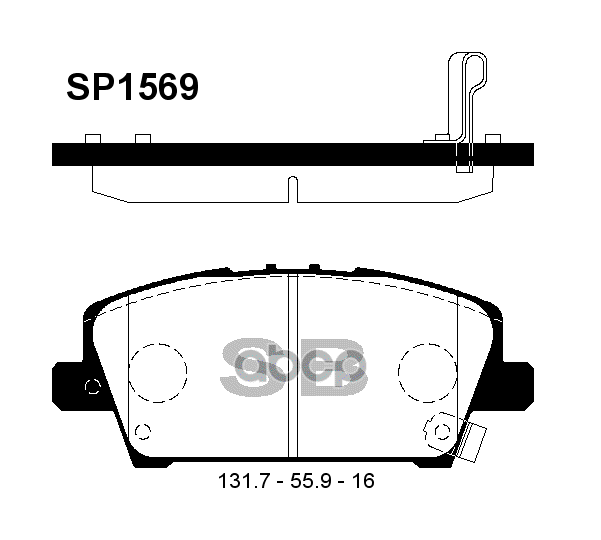 

Колодки дисковые передние\ Honda Civic 1.3/1.4/1.8i/2.2CDTi 06> HI-Q SP1569SNS