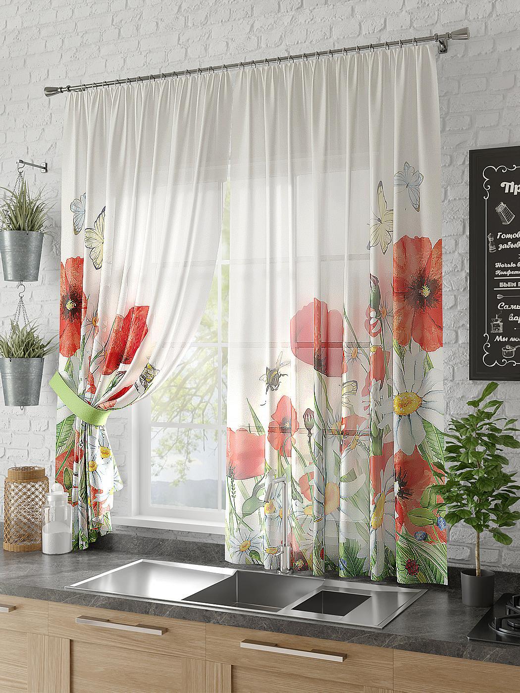 

Комплекты штор AT HOME Аморин высота 180 см, ширина 150 см, Белый, 930461