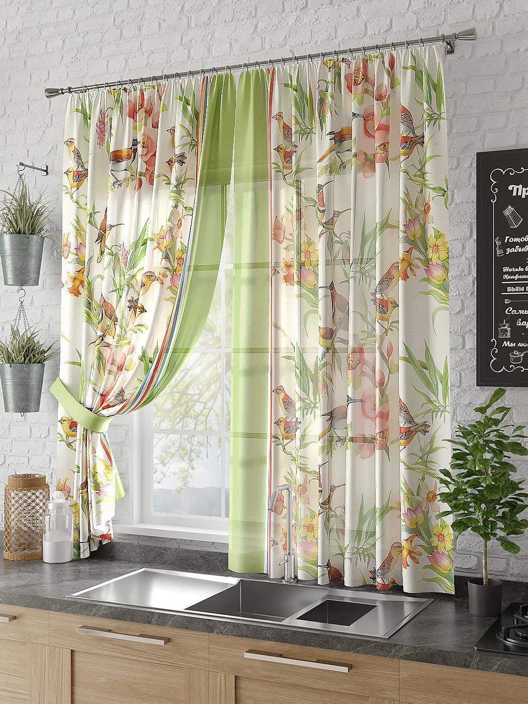 

Комплекты штор AT HOME Сибилл высота 180 см, ширина 150 см, Белый, 930494