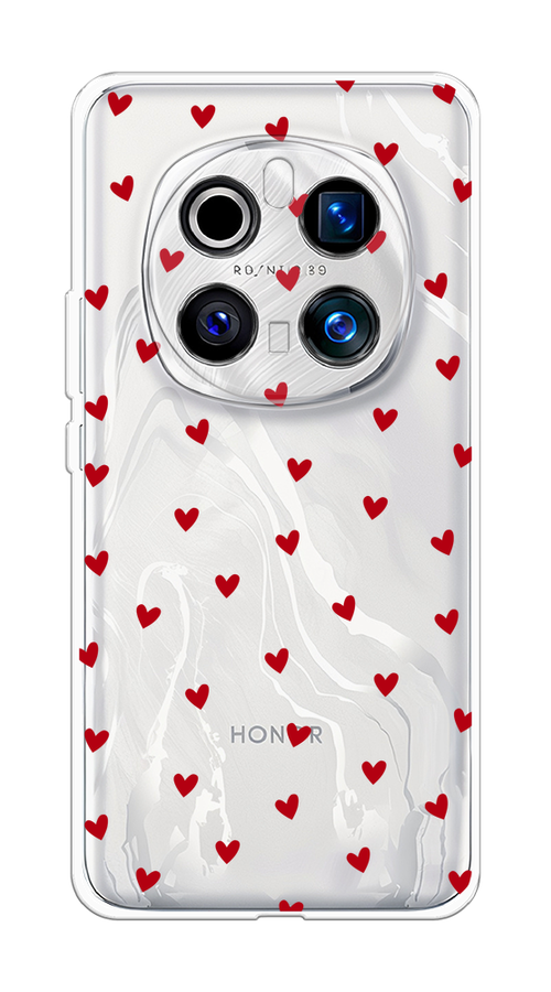 

Чехол на Honor Magic 7 Pro "Red hearts", Красный;прозрачный, 6125650-1