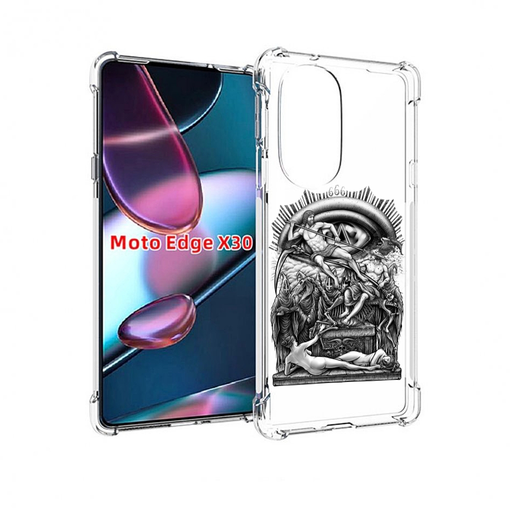 

Чехол MyPads оракул черно белый для Motorola Moto Edge X30, Прозрачный, Tocco