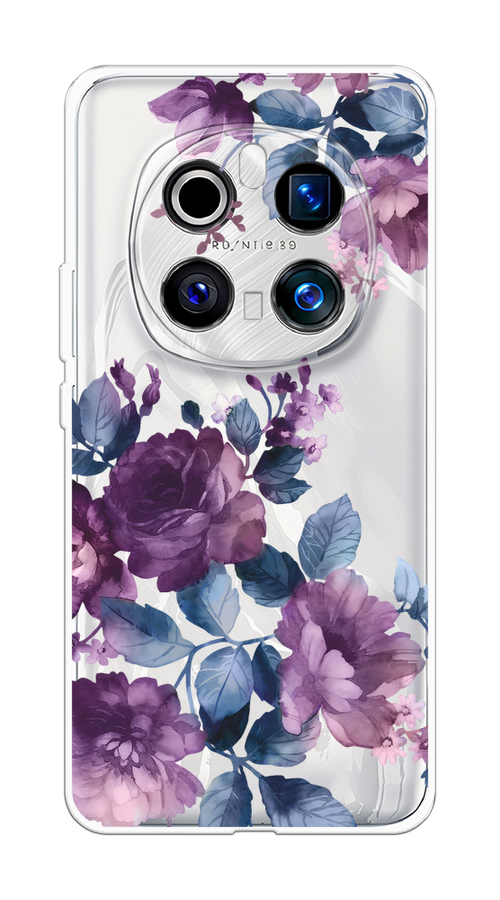 

Чехол на Honor Magic 7 Pro "Purple Blossoms", Синий;фиолетовый, 6125650-1