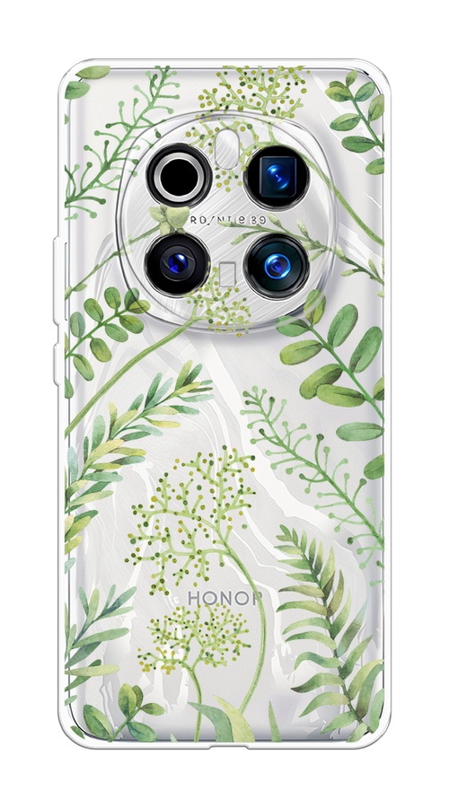 

Чехол на Honor Magic 7 Pro "Green Leaves", Зеленый;прозрачный, 6125650-1