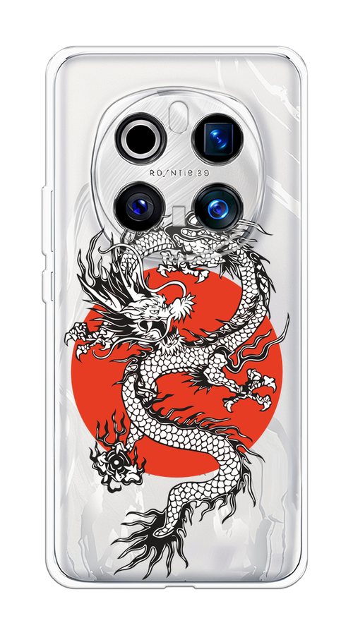 

Чехол на Honor Magic 7 Pro "Восходящий дракон", Белый;черный;красный, 6125650-1