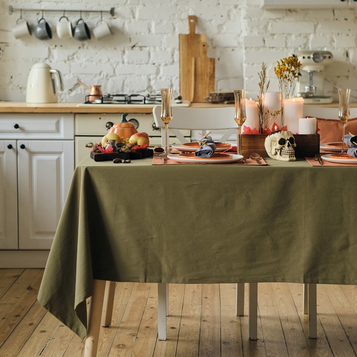 

Скатерть Этель Kitchen 150х220 см, цвет зелёный, 100% хл, саржа 220 г/м2, Этель Kitchen