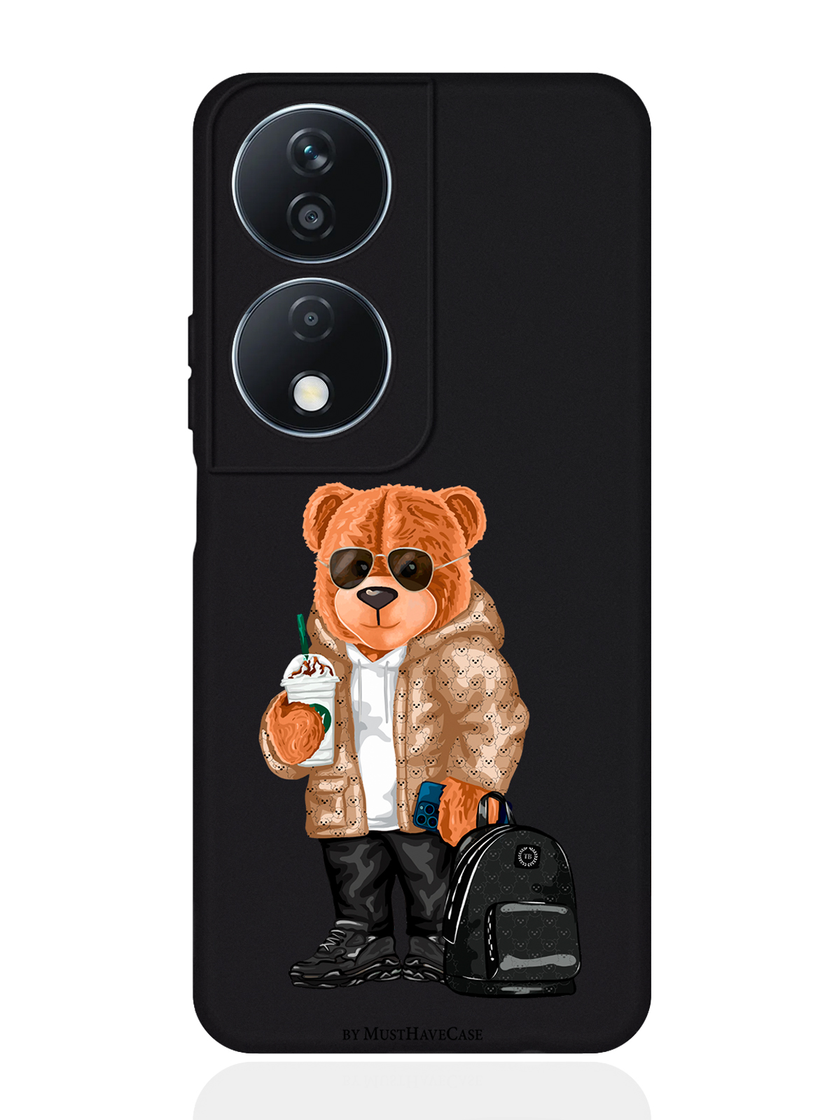 

Чехол для смартфона Honor X7b черный силиконовый Tony Style в очках, Коричневый;черный;белый, Honor