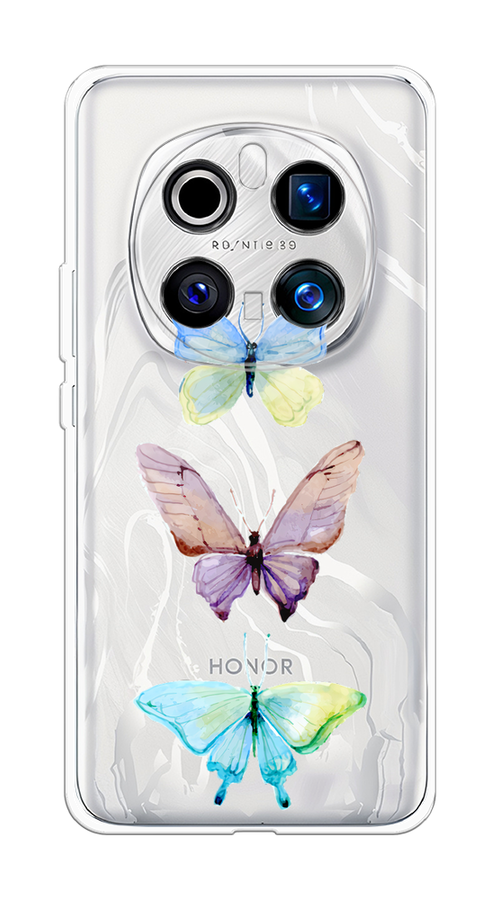 

Чехол на Honor Magic 7 Pro "Акварельные бабочки", Бирюзовый;розовый, 6125650-1
