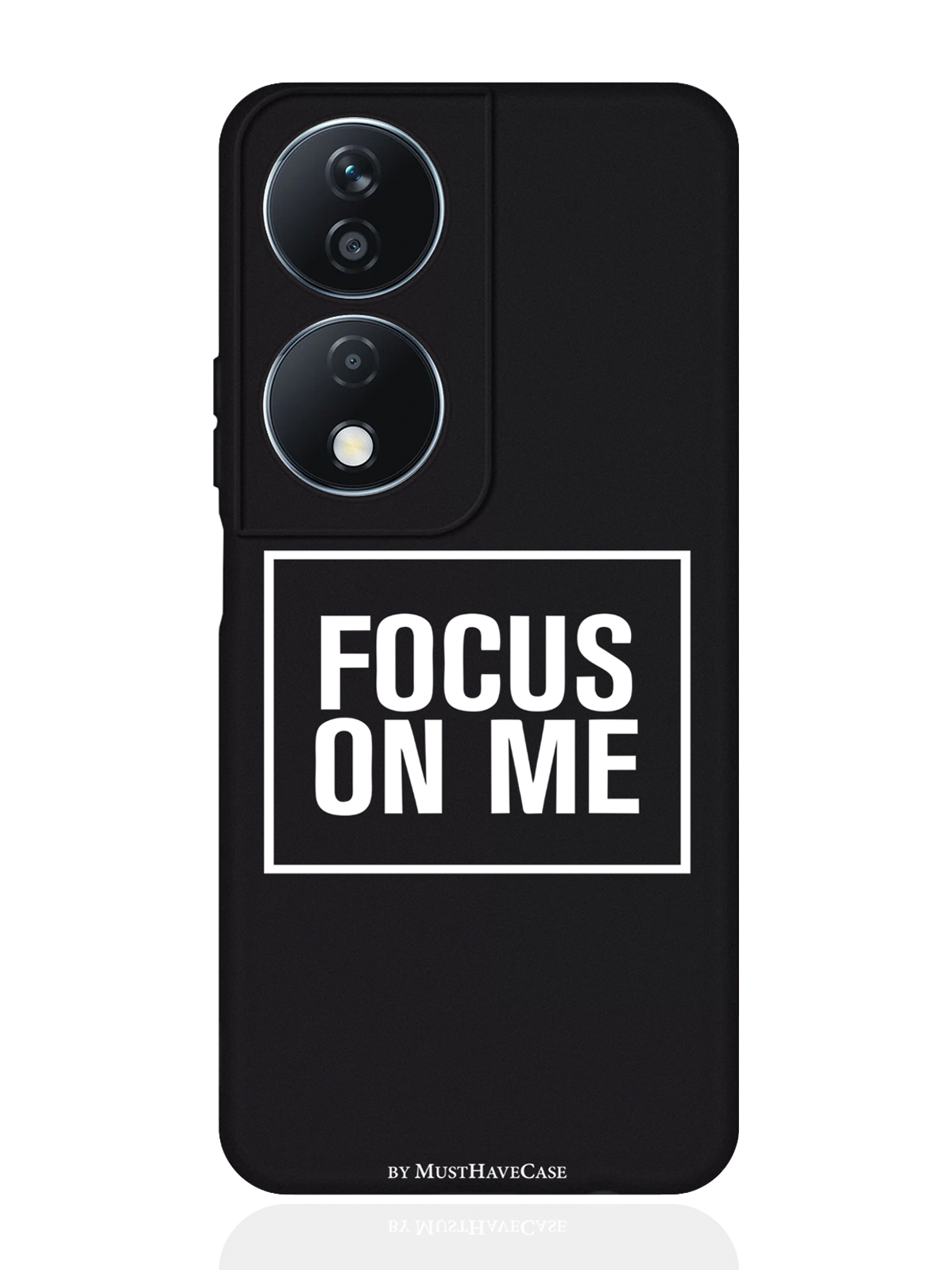 

Чехол для смартфона Honor X7b черный силиконовый Focus on me, Черный;белый, Honor