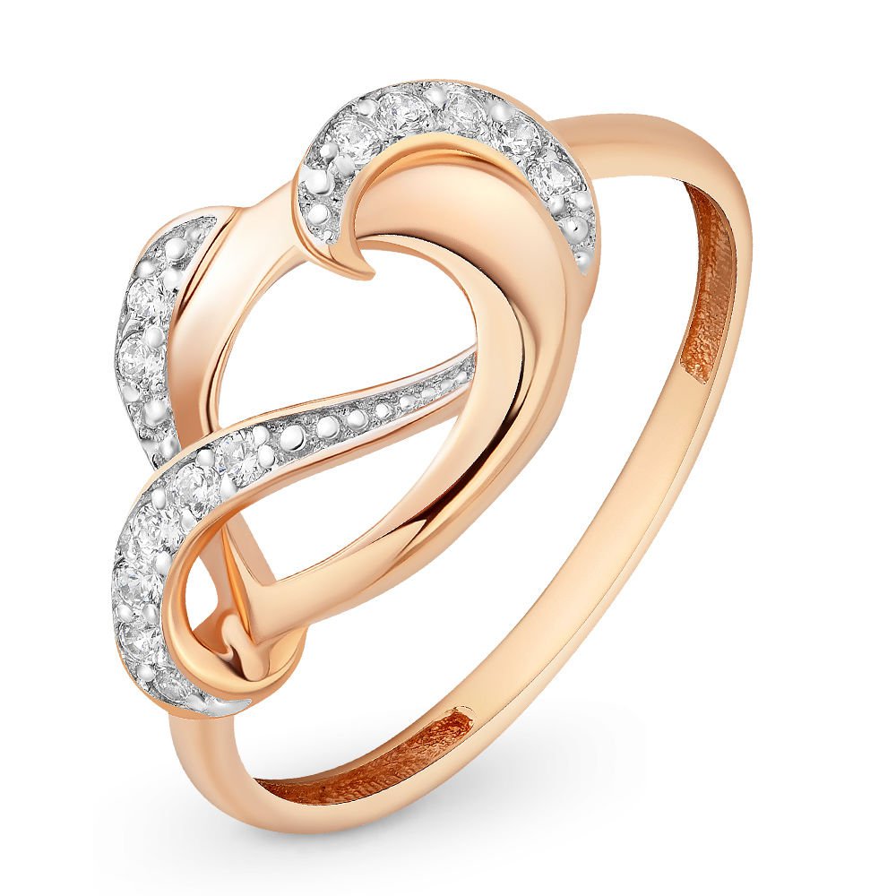 

Кольцо из красного золота с фианитом р. , 585Gold 301003128, 301003128
