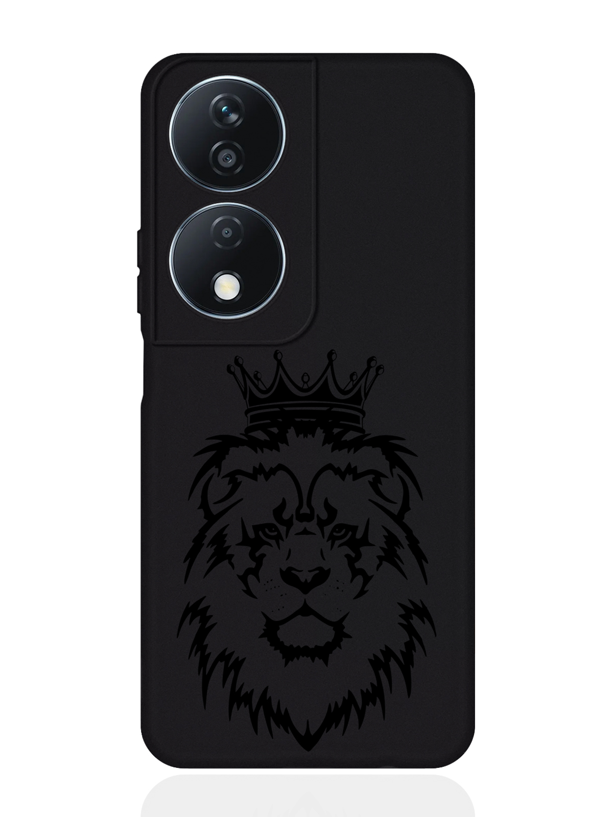 

Чехол для смартфона Honor X7b черный силиконовый Лев, Honor