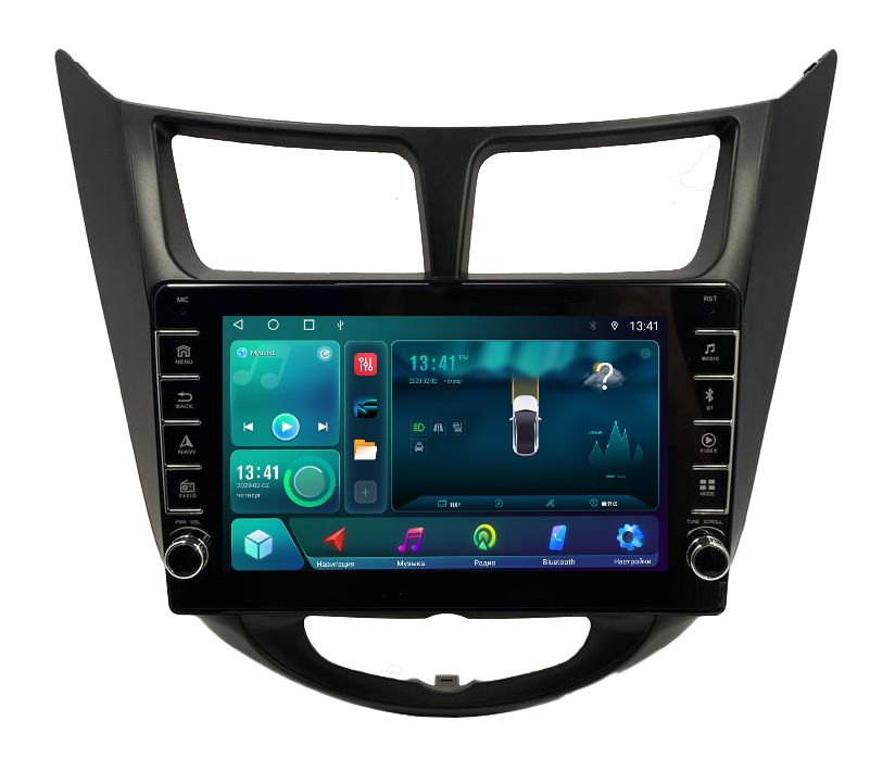 Автомагнитола ANDROID Hyundai Solaris черный 11 ре 2011-2017 Android 12 216GB 1987900₽