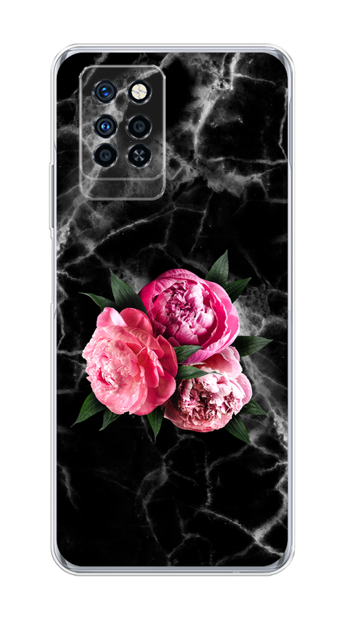

Чехол на Infinix Note 10 Pro "Букет на черном мраморе", Черный;серый;розовый;зеленый;белый, 3100150-1