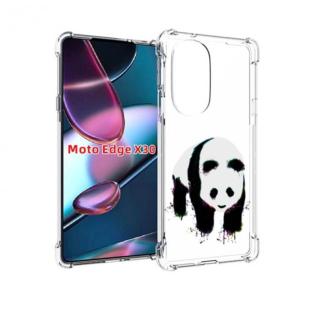 

Чехол MyPads панда в акварели для Motorola Moto Edge X30, Прозрачный, Tocco