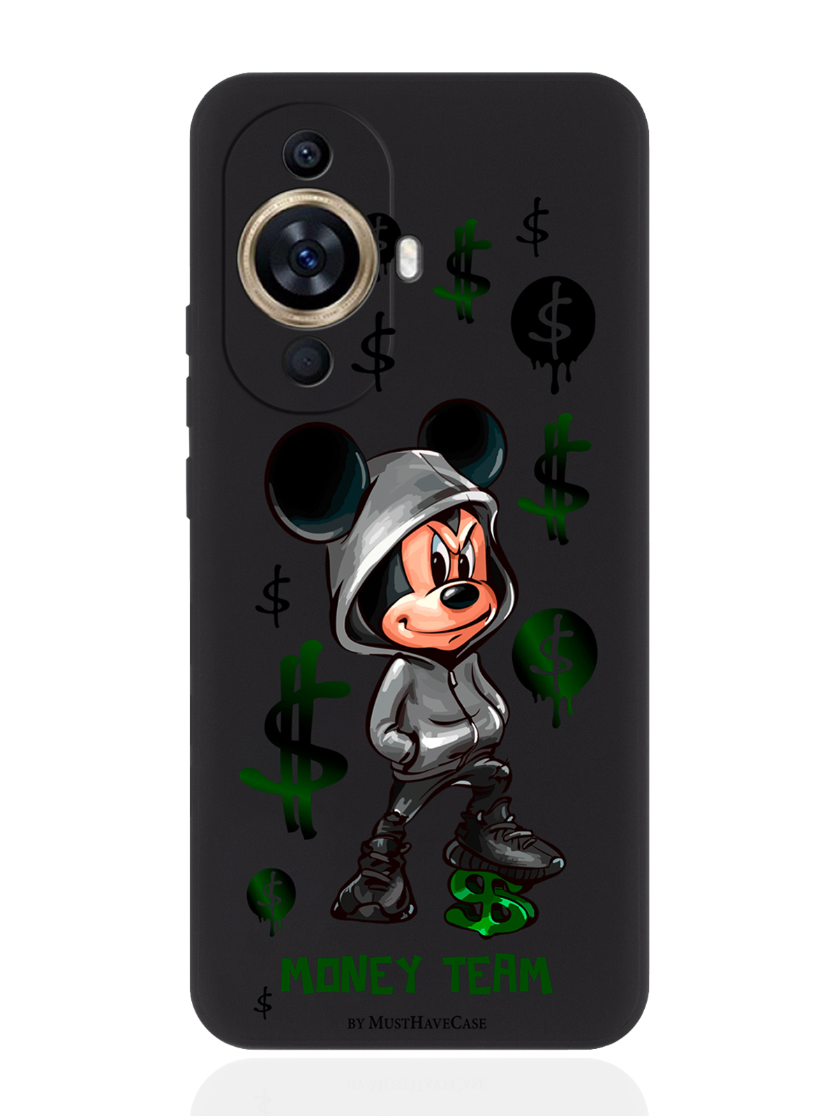 

Чехол для смартфона Huawei Nova 11 черный силиконовый Богатый Мышонок, Черный;коричневый, Huawei