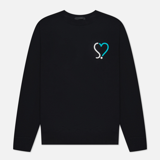 Мужская толстовка SOPHNET. Heart Crew Neck чёрный, Размер S