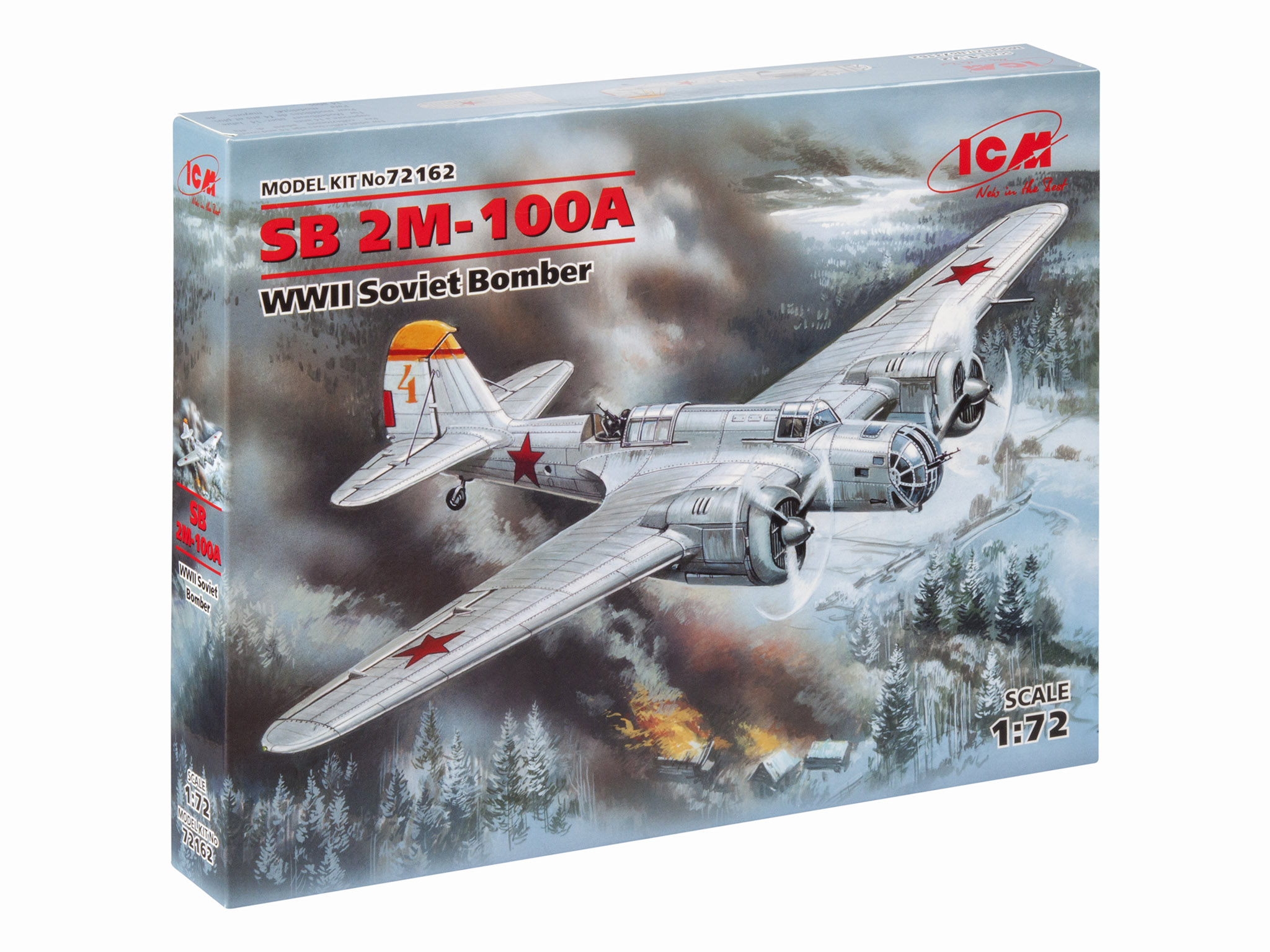 

Сборная модель ICM 1/72 Советский бомбардировщик 2МВ СБ 2М-100А 72162