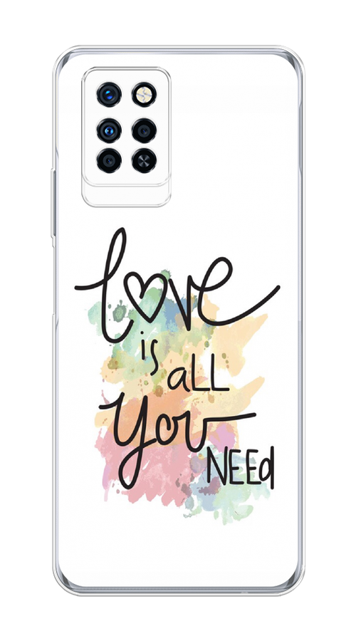 

Чехол на Infinix Note 10 Pro "Love is all you need", Белый;черный;зеленый, 3100150-1