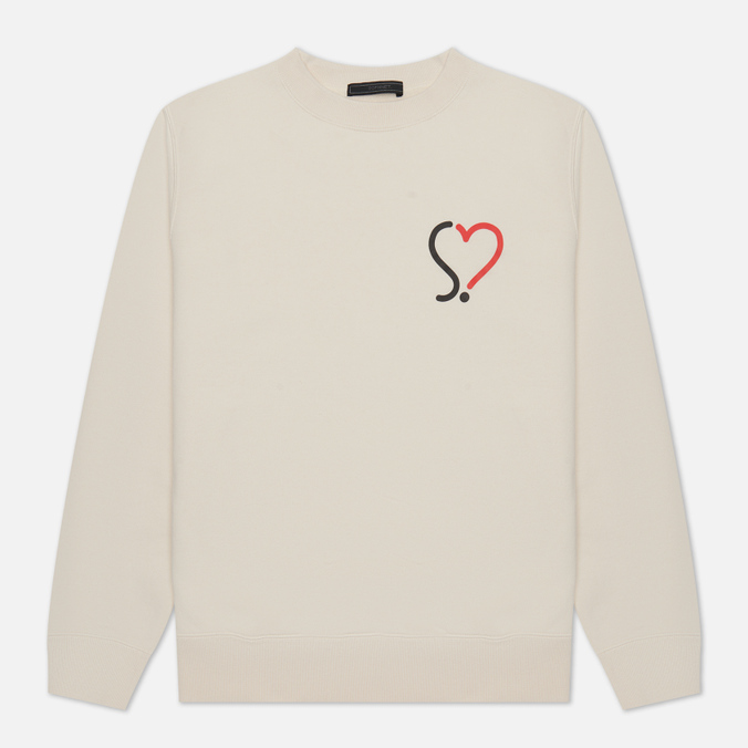

Мужская толстовка SOPHNET. Heart Crew Neck белый, Размер S, Heart Crew Neck